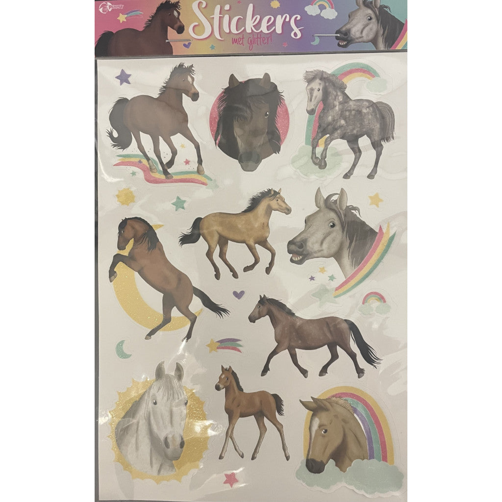 penny paarden glitter stickers