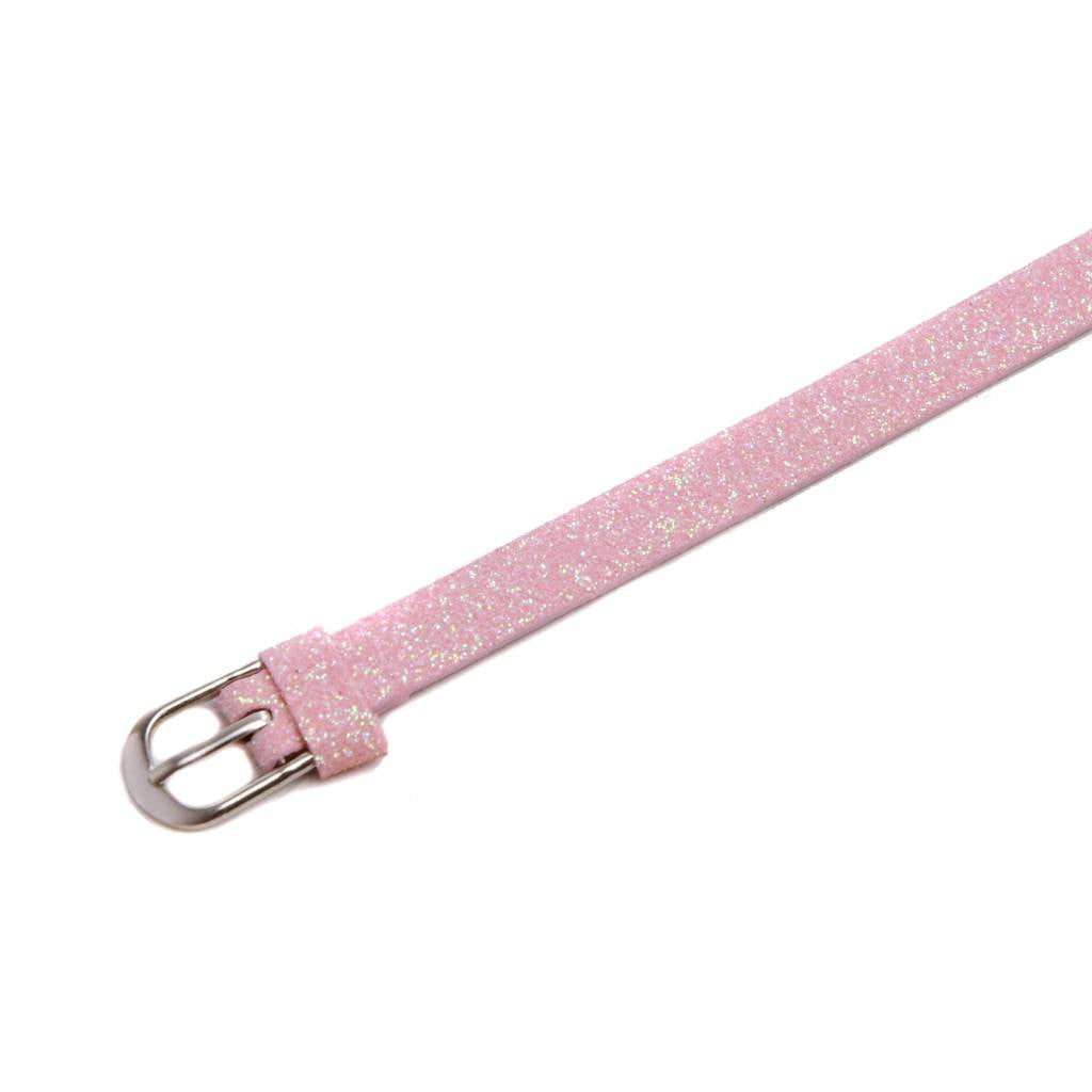 penny armbandje roze met glitters